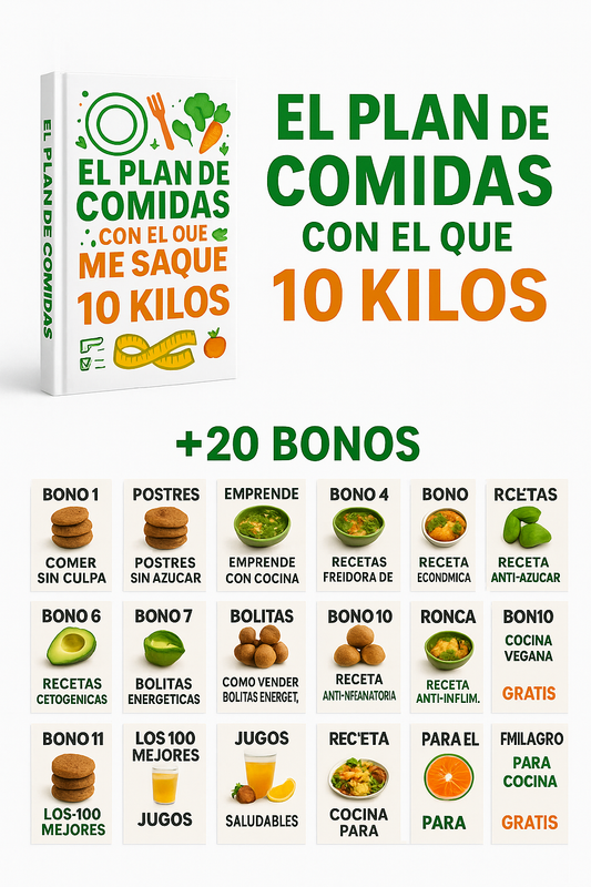 Plan de comidas probado para perder 10 kilos de forma natural y sin pasar hambre.